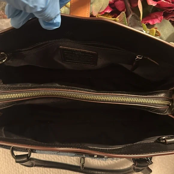 Coach Blue patchwork denim satchel/crossbody Bag - Picture 7 of 14